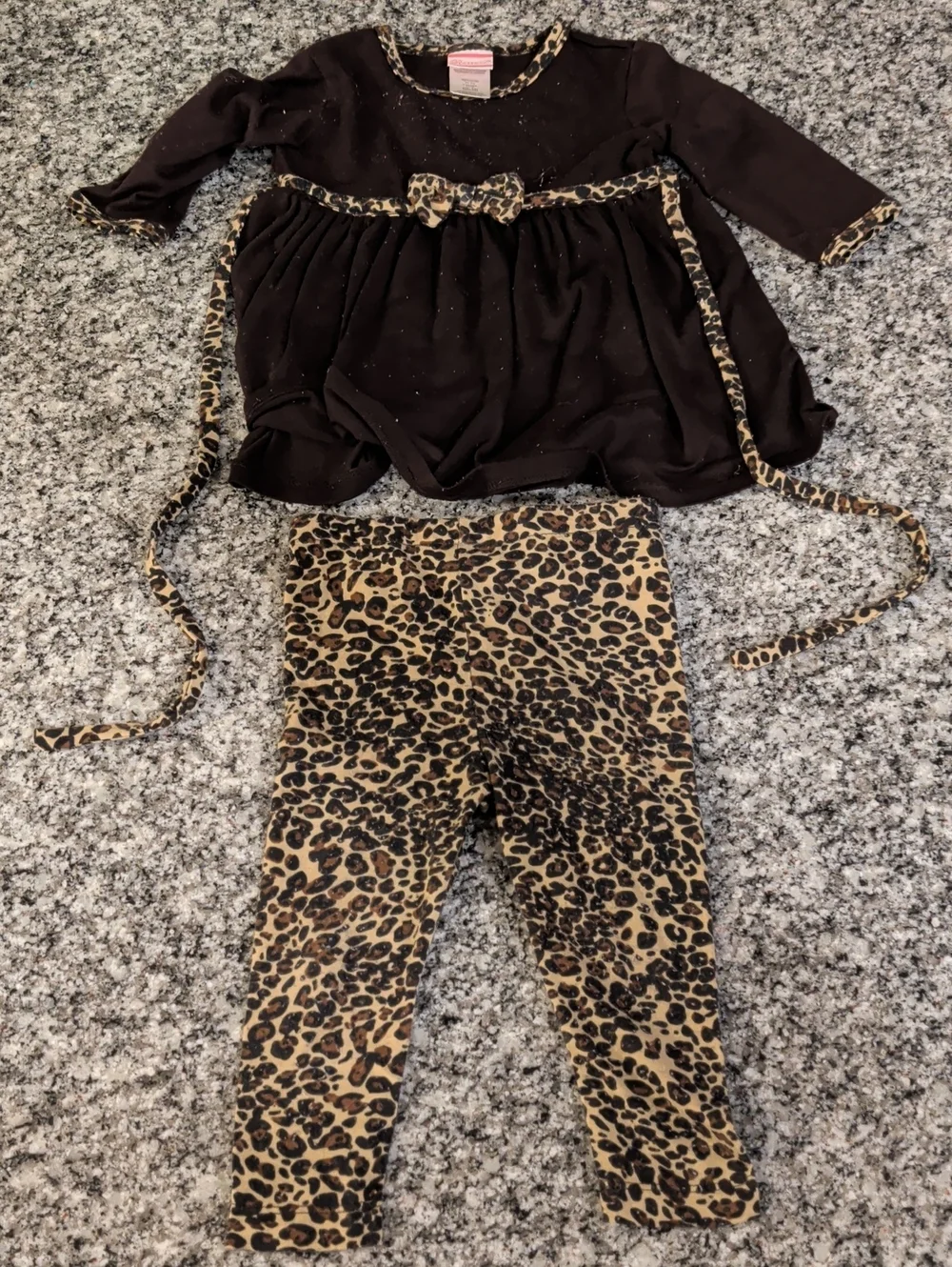 Kids Leopard Print Brown Matching Set - Brand Unspecified